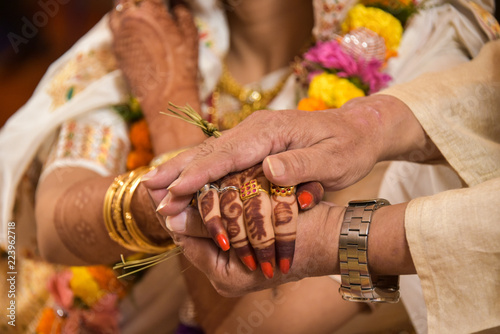 Assamese wedding in north east india. Traditional Indian marriage
