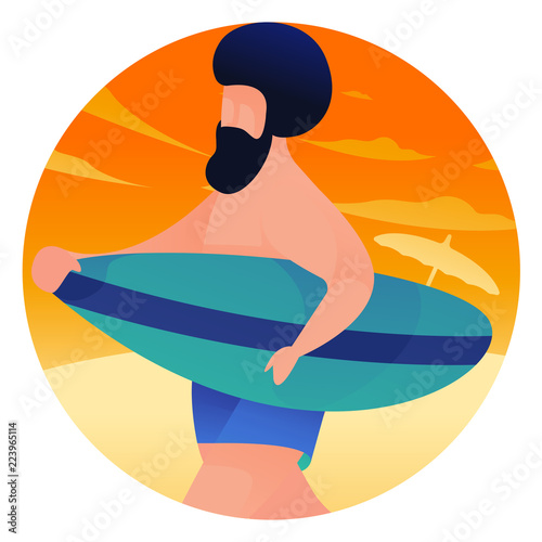 Surfer at beach