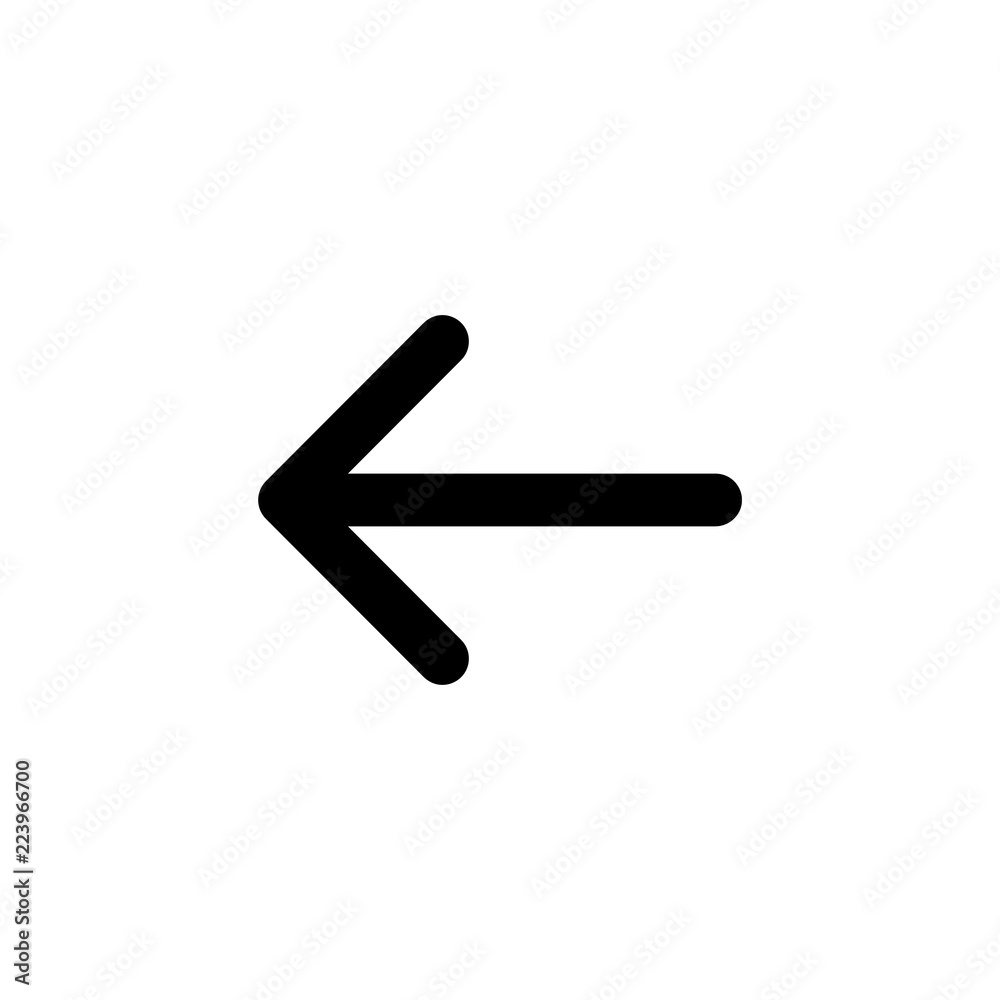 Arrow thin left vector icon isolated on background. Trendy sweet symbol. Pixel perfect. illustration EPS 10. Arrow thin left vector icon isolated on background. Trendy sweet symbol. Pixel perfect. illustration EPS 10.