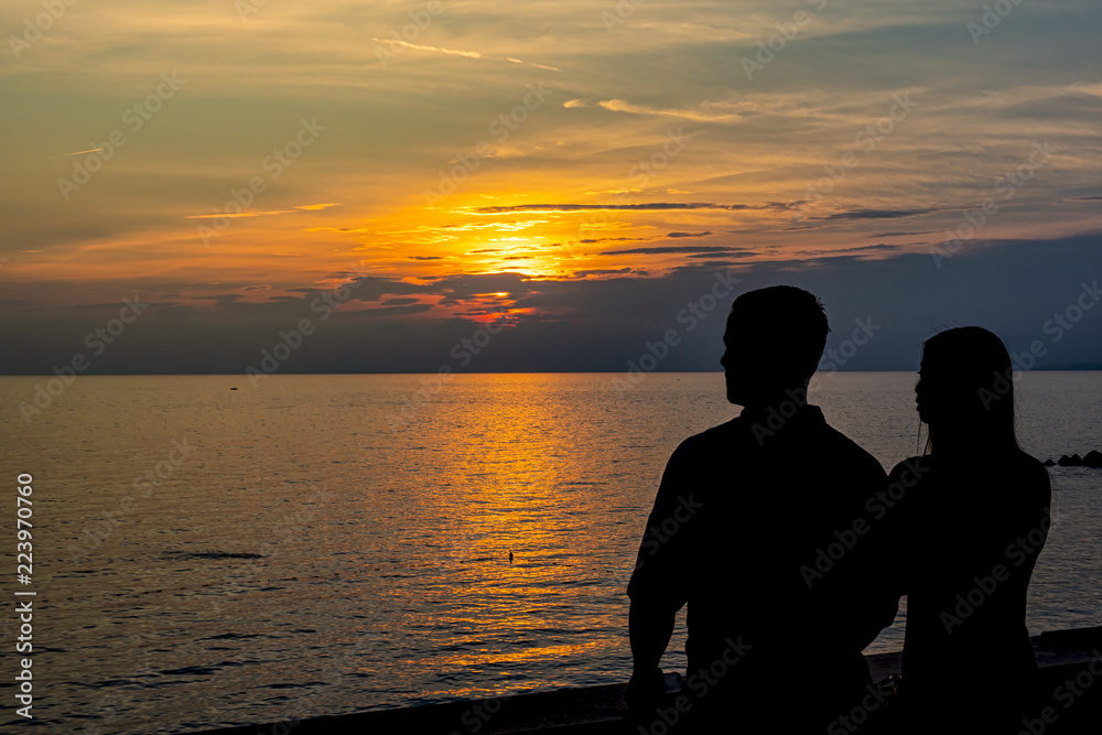 Fototapeta premium Tramonto sul mare