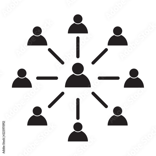employee engagement vector icon, symbol on white background. Illustration design