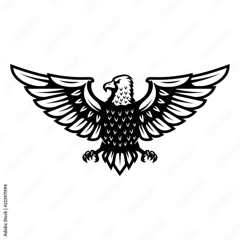 Obraz premium Eagle icon isolated on white background. Design element for logo, label, emblem, sign, badge.