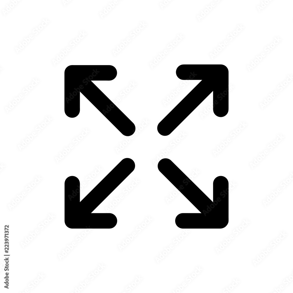 Expand vector icon isolated on background. Trendy sweet symbol. Pixel perfect. illustration EPS 10. Expand vector icon isolated on background. Trendy sweet symbol. Pixel perfect. illustration EPS 10.