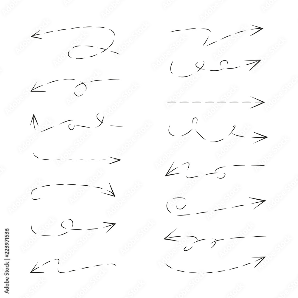 vector dashed arrows vector dashed arrows