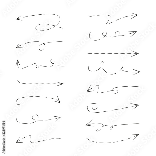 vector dashed arrows