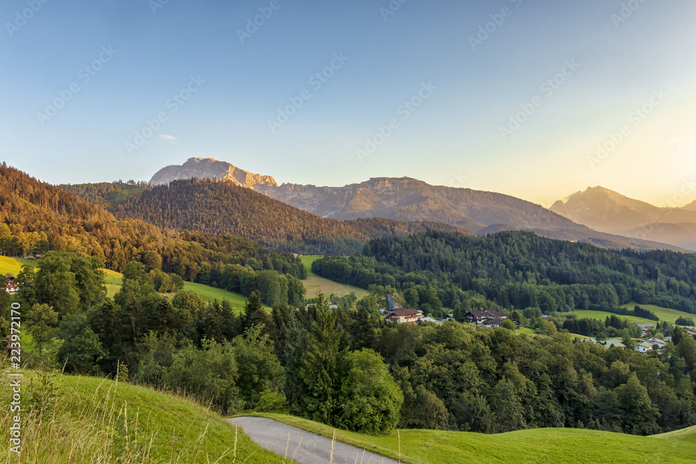 Rossfeld Panoramic Road at the summer evening
