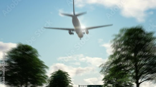 Airplane Arriving to Borlange Dala Airport to Sweden photo