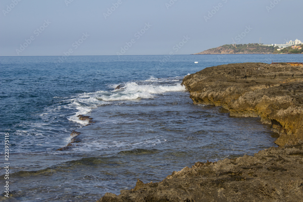 Beautiful view of the rocky sea coast Beautiful view of the rocky sea coast