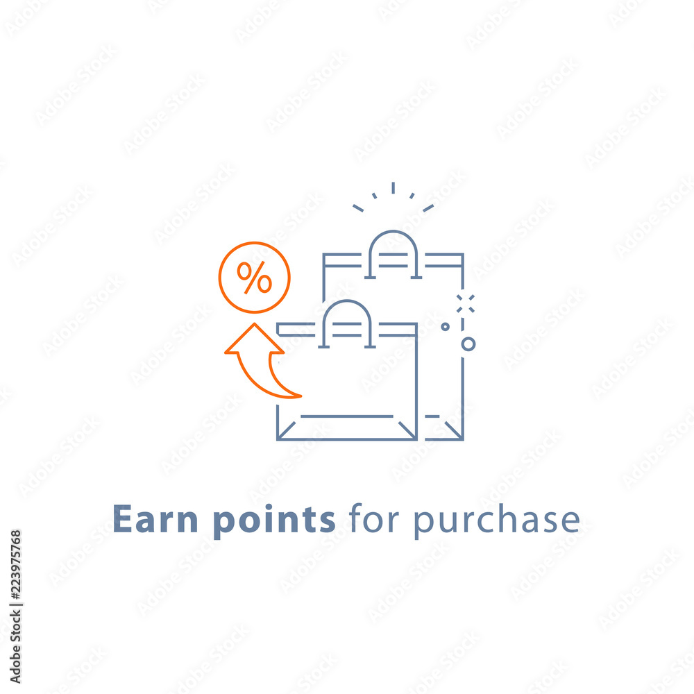 Loyalty program, earn points and get reward, marketing concept