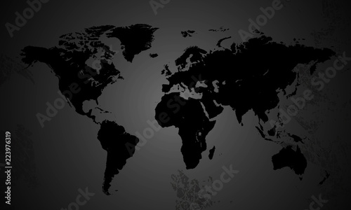 world map in gray tones