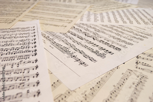 A lot of music scores.