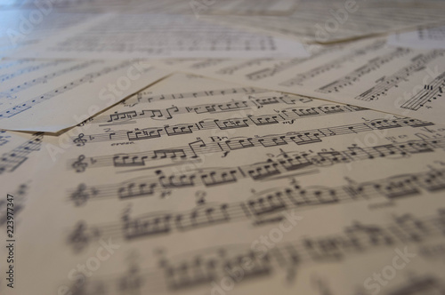 A lot of music scores.