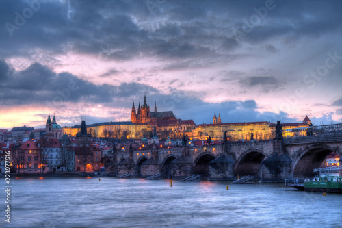 Prague castle at night - HDR photo