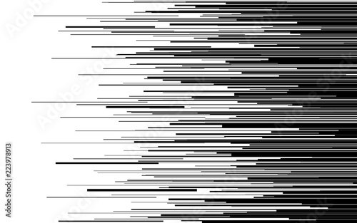 Speed lines Vector texture Comic speed lines background Black elements on white background