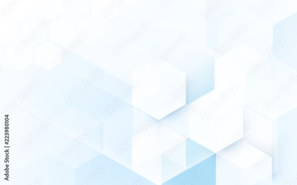 Abstract white geometric hexagon background Abstract white geometric hexagon background