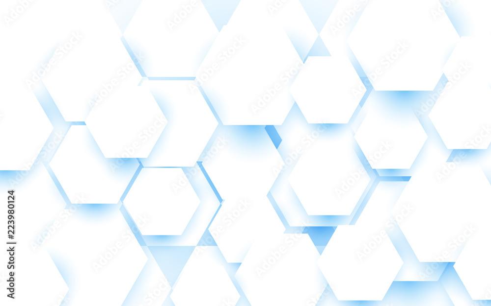 Abstract white geometric hexagon pattern background Abstract white geometric hexagon pattern background