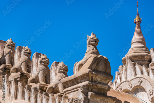 Ananda Temple in Old Bagan, Myanmar, s one of Bagan's best known and most beautiful temples. photo