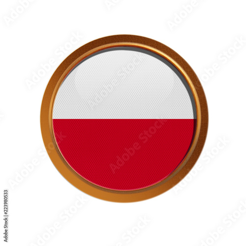 Poland flag in the golden frame Free Download Poland flag in the golden frame - GFXLoad
