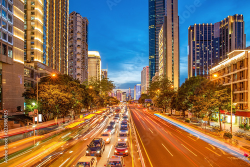 Shenzhen city roads and traffic lights