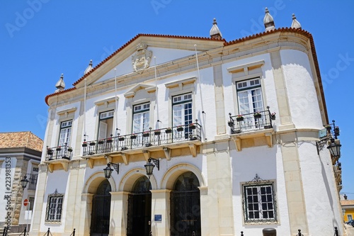 Front view of the Town Hall in the Praca Largo de Se in the city centre, Faro, Algarve, Portugal.