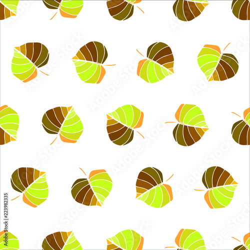 Pattern of autumn leaves on a white background. It can be used for printing in textiles, on napkins, wallpaper and other works on the theme of autumn. napkins napkin – определения имя существительное 