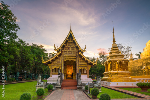 Wat Phra Singh temple in the old town center of Chiang Mai © f11photo