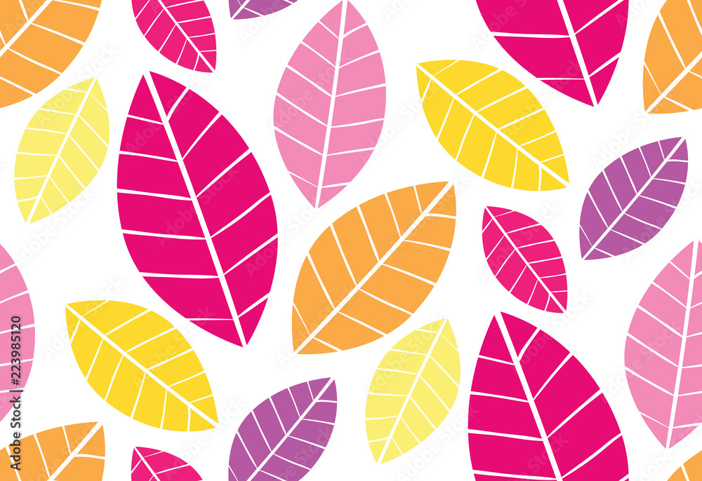 Color leaves pattern background wallpaper textile