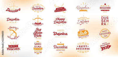 Happy dussehra vector
