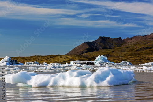 The Jokulsarlon glacier lagoon in Iceland photo