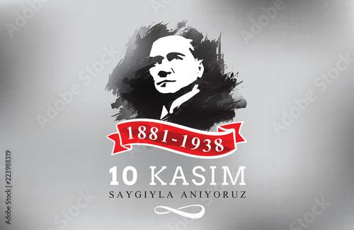 10 kasim - 10 November, Mustafa Kemal Ataturk Death Day. photo