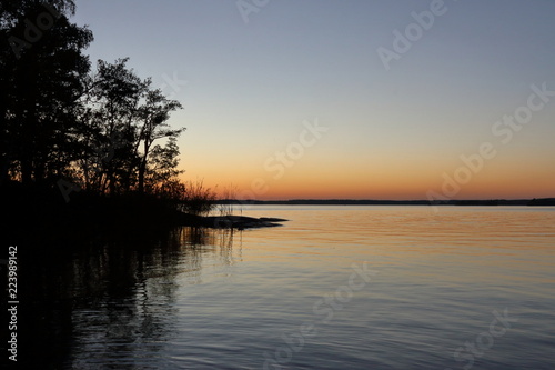 sunset on the lake