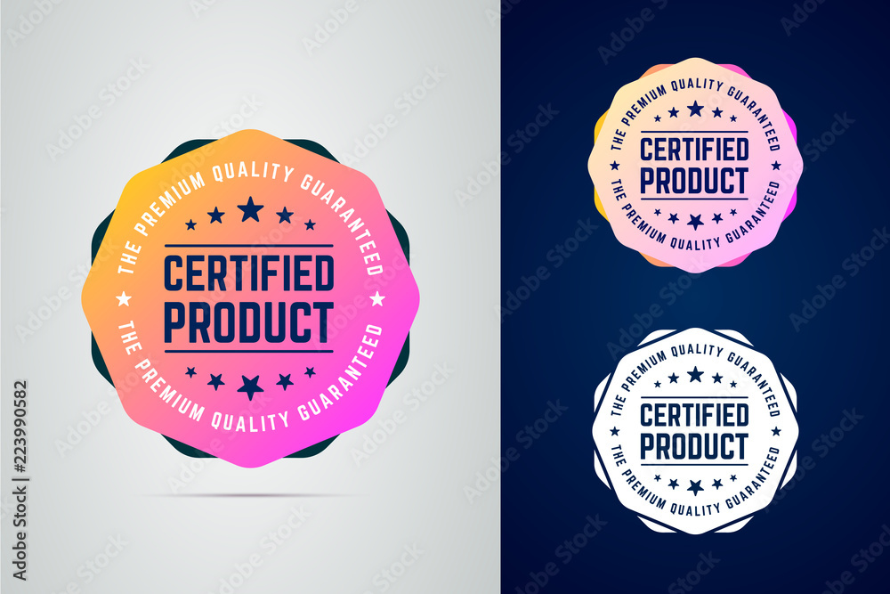 © Valery Zanimanski - Certified, quality guaranteed product vector color badge.