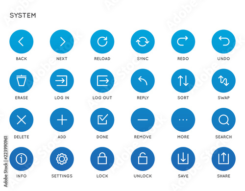 System User Interface (UI) Vector Icon Set. High Quality Minimal Lined Icons for All Purposes.