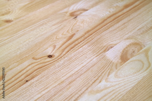Closed Up Diagonal Pattern of Light Brown Natural Wood Plank Surface, for Background or Banner 