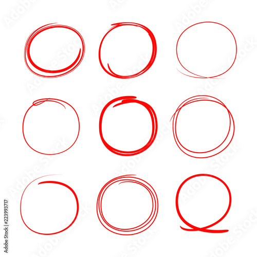 red hand drawn circles for highlighting some text