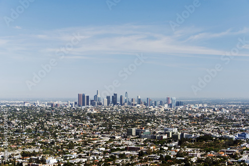 Ariel view of Los Angeles, California in summer time