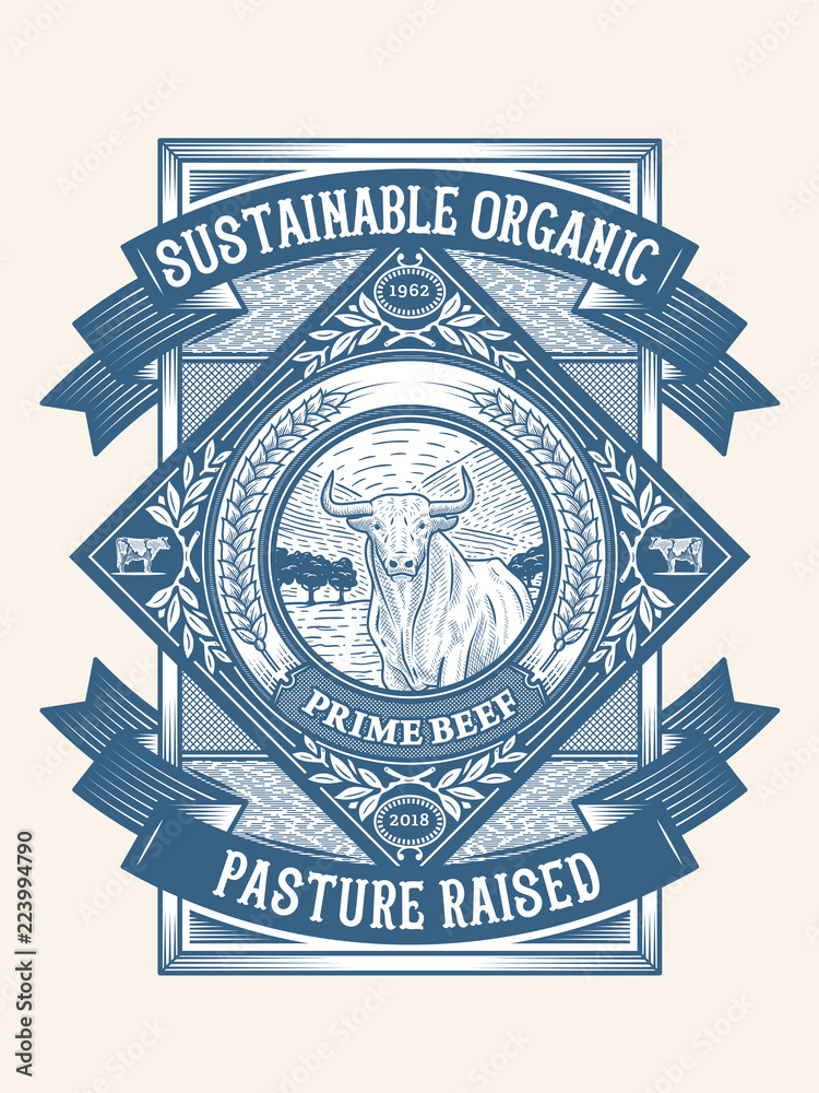 Sustainable organic pasture raised badge