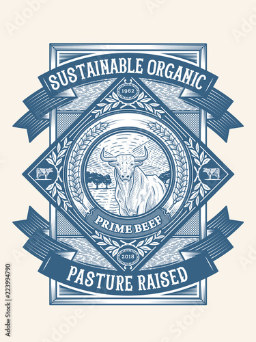 Sustainable organic pasture raised badge
