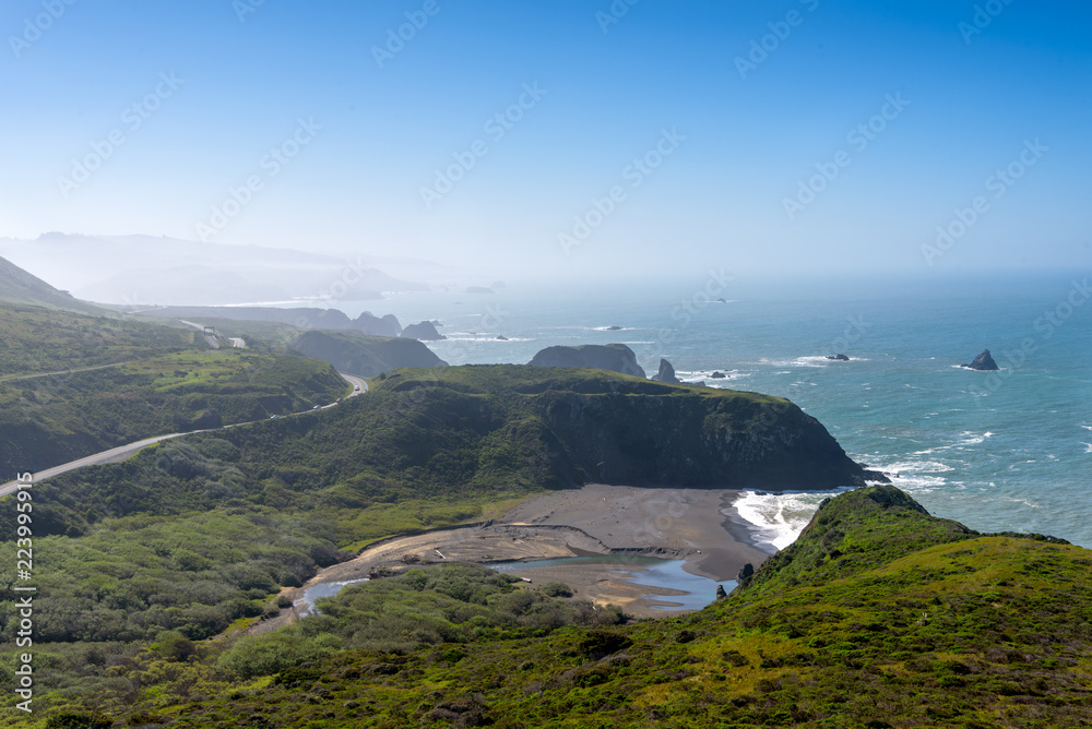 Road to Bodega Bay and Sonoma Coastal State Park California