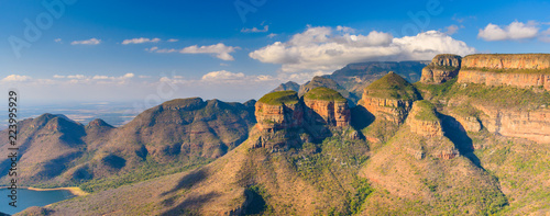 Aerial of Blyde River Canyon Three Rondavels - South Africa