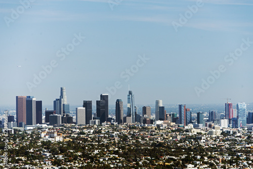 A view of cityscape of downtown Los Angeles  California