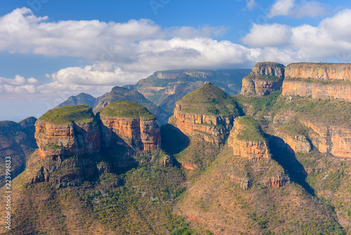 Aerial of Blyde River Canyon Three Rondavels - South Africa