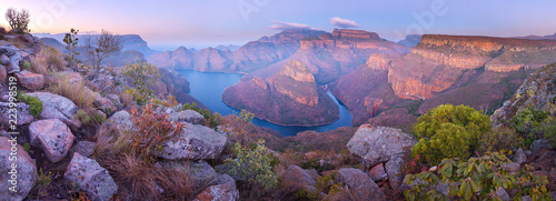 Aerial of Blyde River Canyon Three Rondavels - South Africa photo