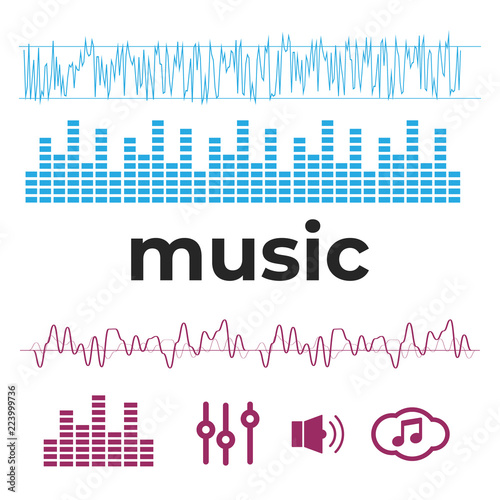 Vector sound waves. Equalizer technology. Radio wave vector