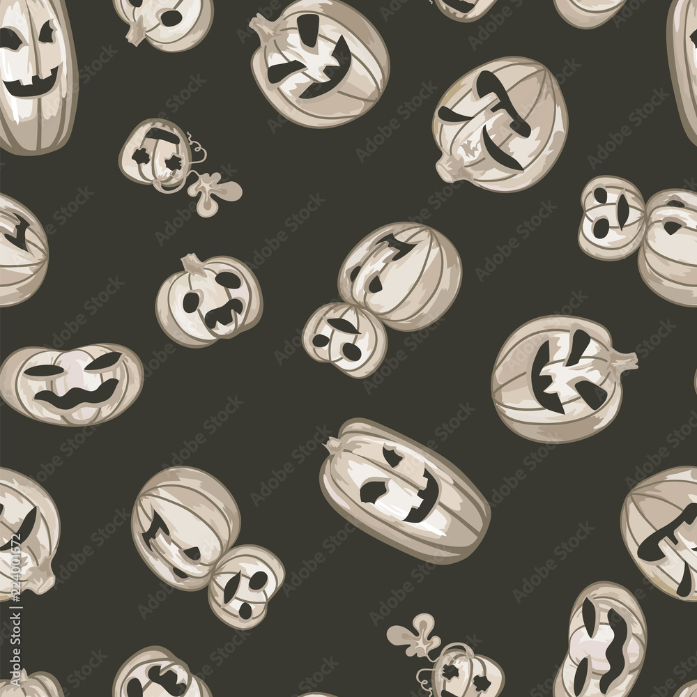 Seamless pattern of pumpkins for Halloween Seamless pattern of pumpkins for Halloween