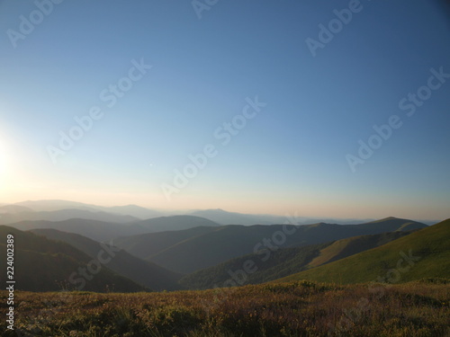 Sunset in the mountains