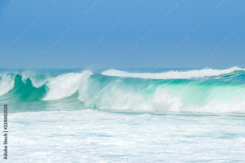 Green Ocean Wave of the Surf