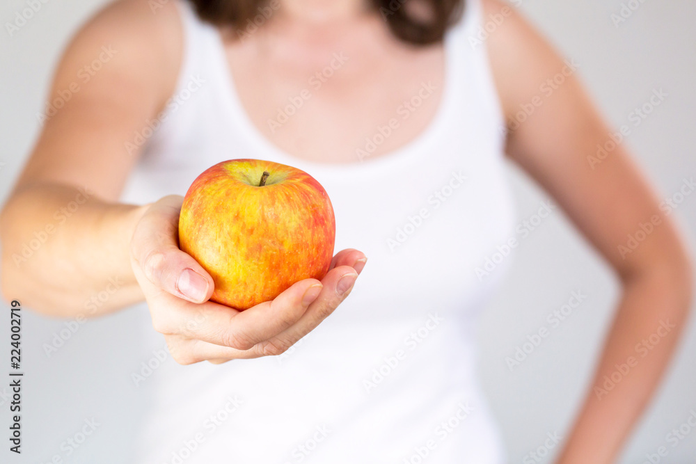 Abnehmen gesunde Ernährung Übergewicht, Snack Apfel Abnehmen gesunde Ernährung Übergewicht, Snack Apfel