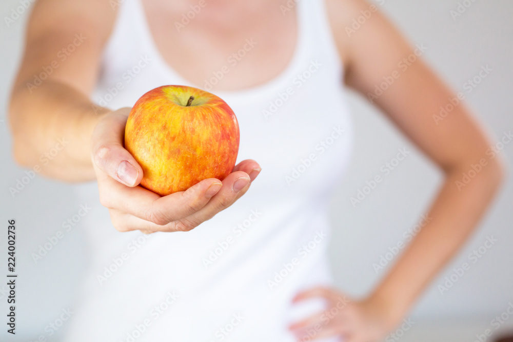 Abnehmen gesunde Ernährung Übergewicht, Snack Apfel Abnehmen gesunde Ernährung Übergewicht, Snack Apfel