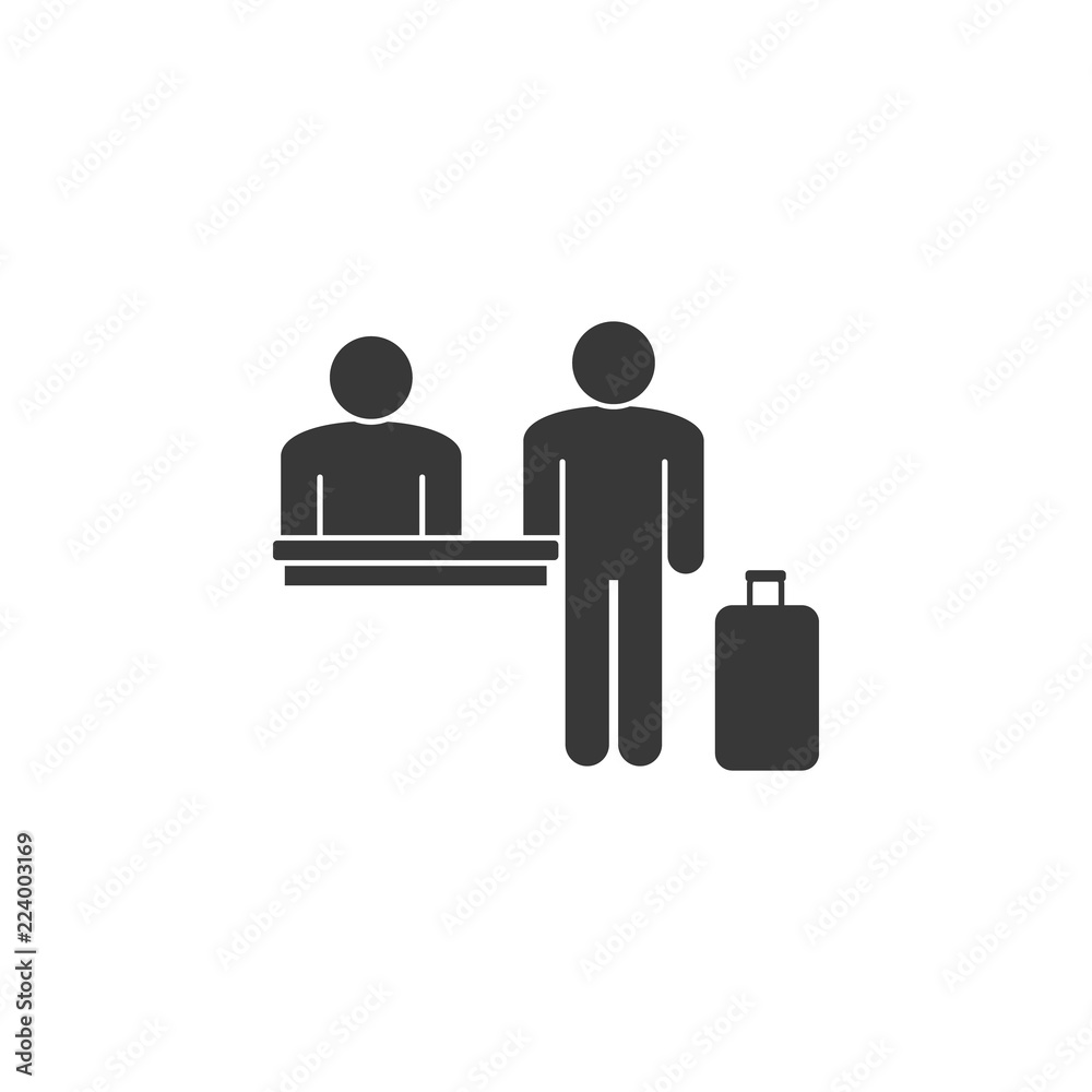 passenger registration icon. Element of airport icon. Premium quality graphic design icon. Signs and symbols collection icon for websites, web design, mobile app